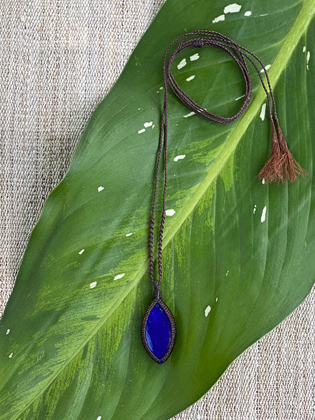 Januka 天然石 ラピスラズリ ネックレス BAND NECKLACE LAPIS LAZURI #3076_januka jewelry