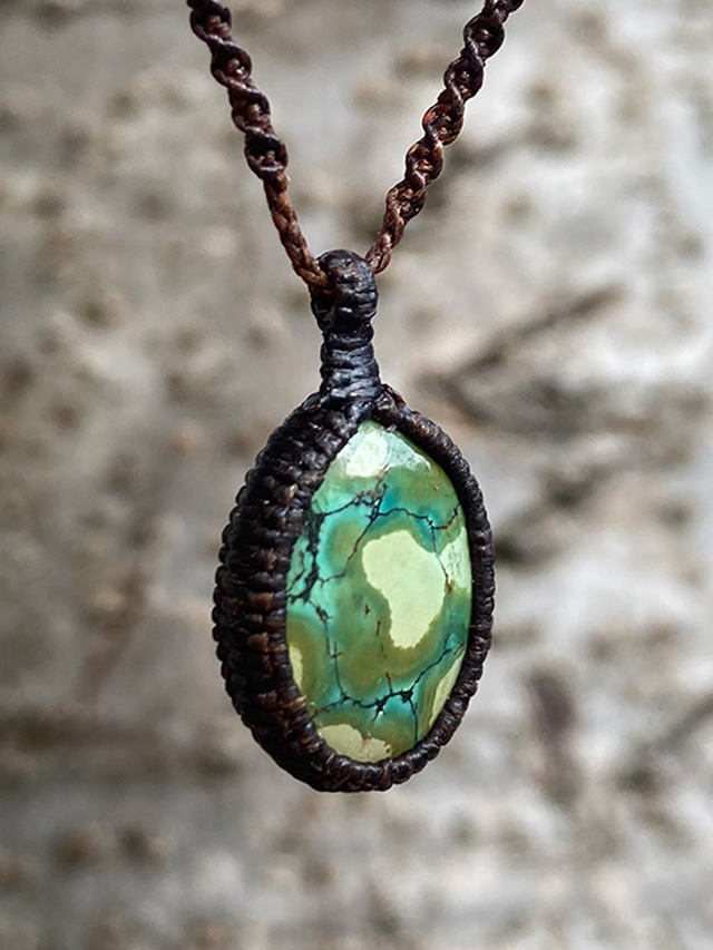 ネックレス ターコイズ 天然石 ネックレス ターコイズ 天然石 オーバル ペンダント 2WAY 150966