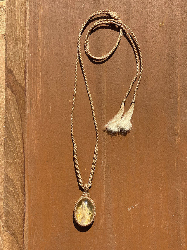 107 天然石 ガーデンクォーツ 13㎜ ネックレス チャーム 107 天然石