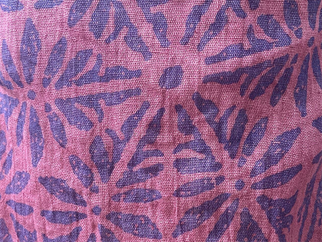 asana KIDS 麻100% 麻柄プリント オーバーオール・草木染め