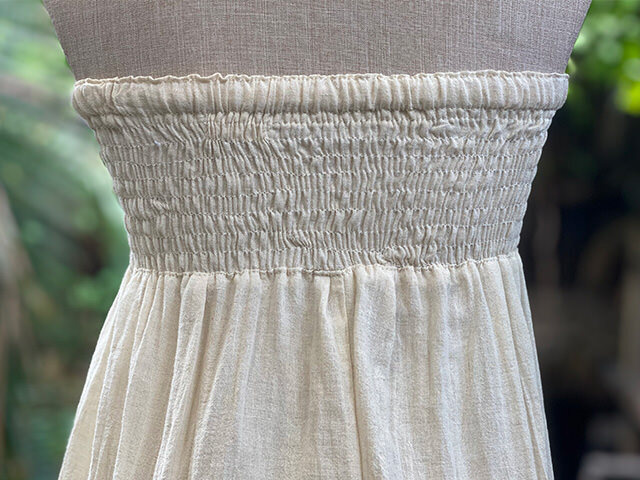 asama KIDS HEMP100% 薄手 2Way スカート・きなり