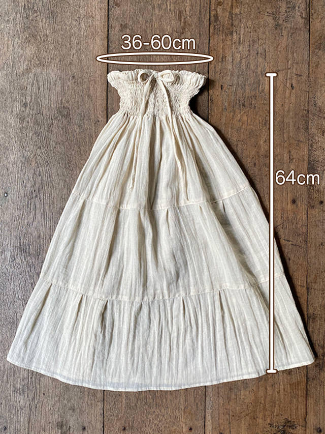 asama KIDS HEMP100% 薄手 2Way スカート・きなり