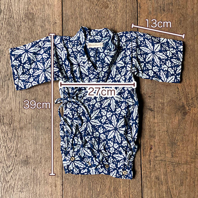 asana HEMP100% インディゴ抜染 うぶぎ