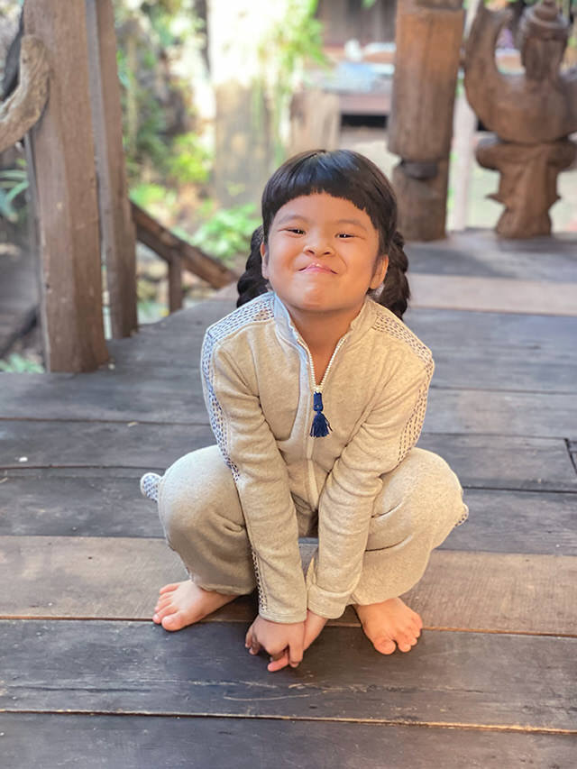 asana KIDS ヘンプコットン 厚手 ジャージ トップス・きなり【パヤカ
