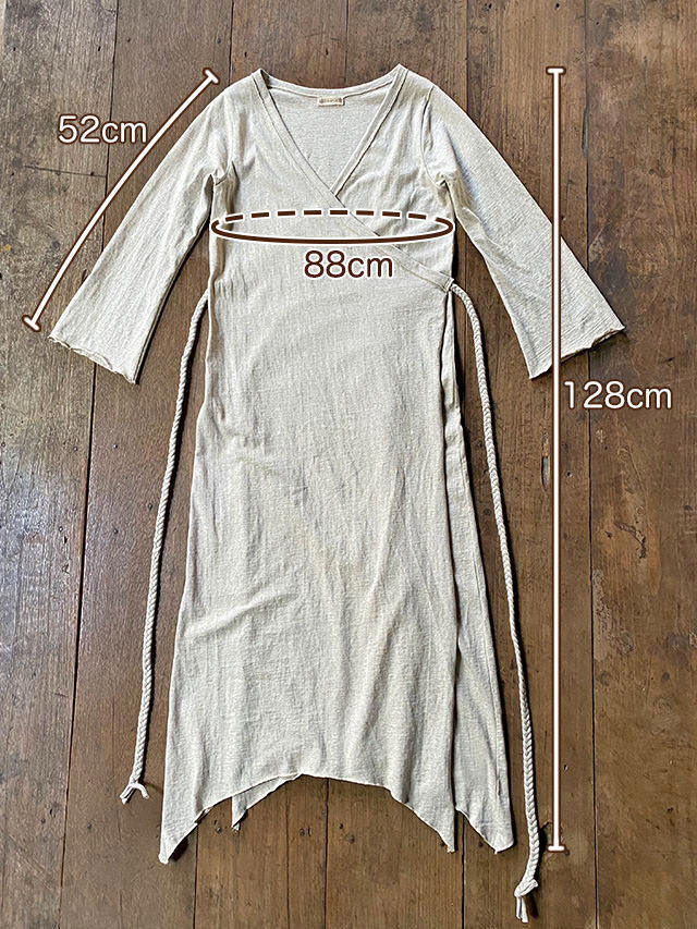 asana ヘンプコットン 厚手 カシュクール ロング カーディガン