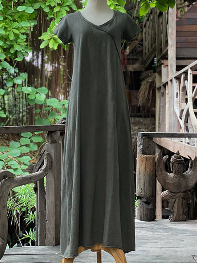 【✨極美品✨】パヤカ◎厚手 ヴィーナス ワンピース きなり asana ヘンプコットン 厚手 ヴィーナス ワンピース・きなり