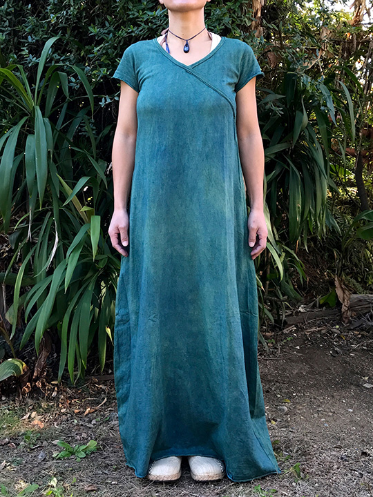 【✨極美品✨】パヤカ asana◎ヘンプコットンヴィーナス ワンピース 草木染め asana ヘンプコットン ふかふか カシュクール風 ロング