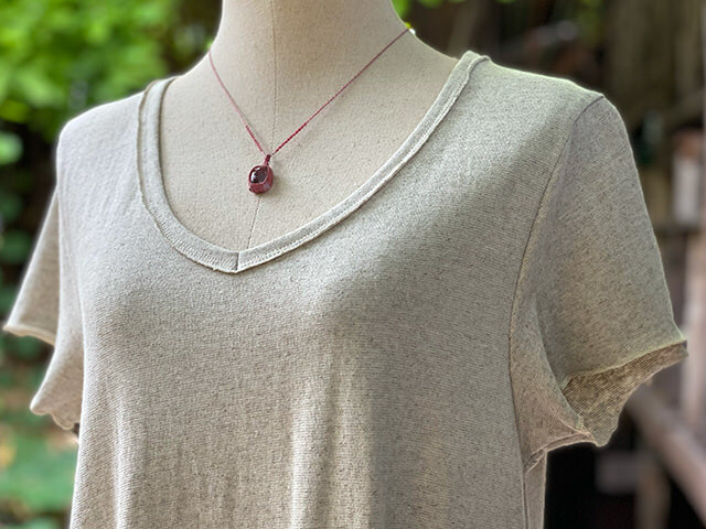 asana ヘンプコットン 厚手 サイドスリット チュニック・きなり