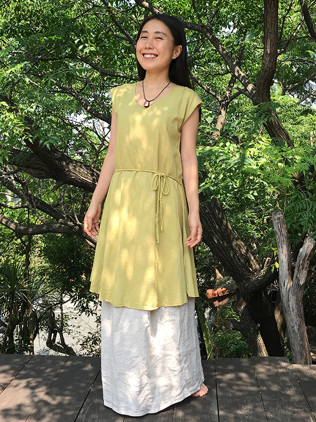 asana ヘンプコットン 縄文チュニック・草木染め【パヤカ オンライン
