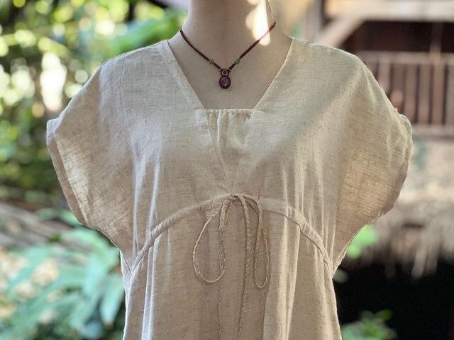 asana HEMP100% NEW 縄文ワンピース・きなり