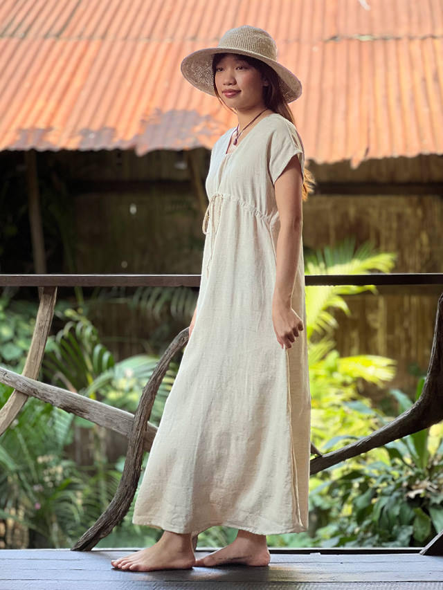 asana HEMP100% 縄文ワンピース・きなり【パヤカ オンラインショップ】 