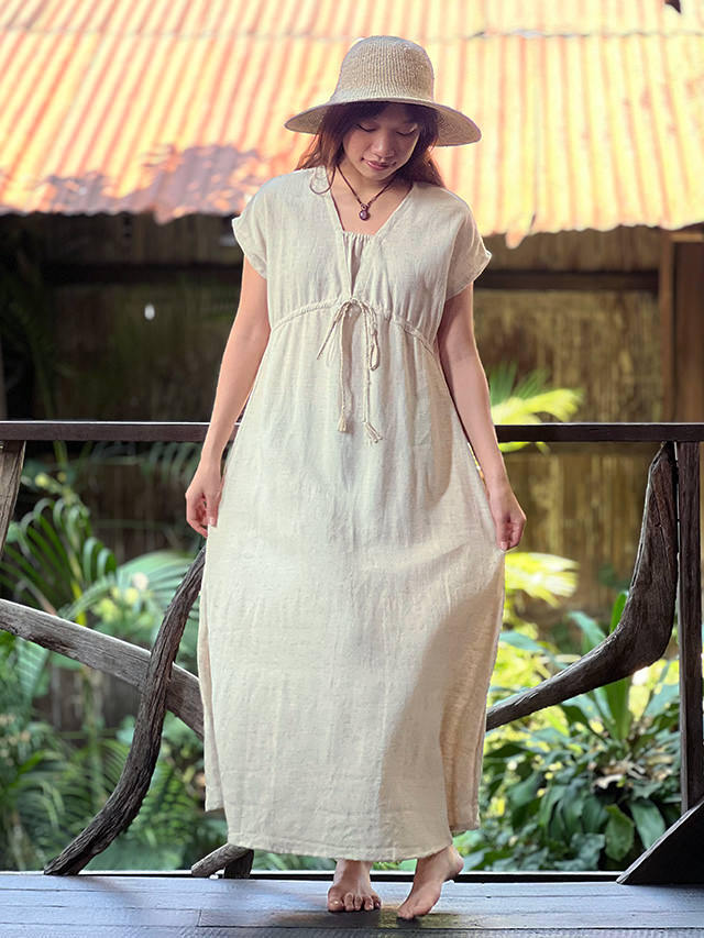 asana HEMP100% 縄文ワンピース・きなり【パヤカ オンラインショップ】