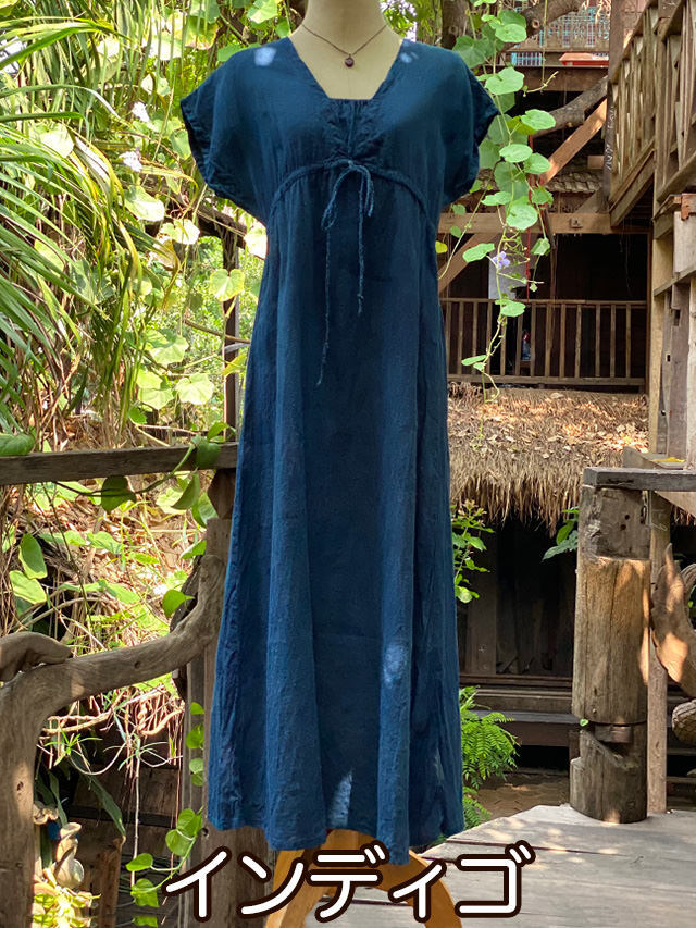 asana HEMP100% NEW 縄文ワンピース・草木染め【パヤカ オンライン