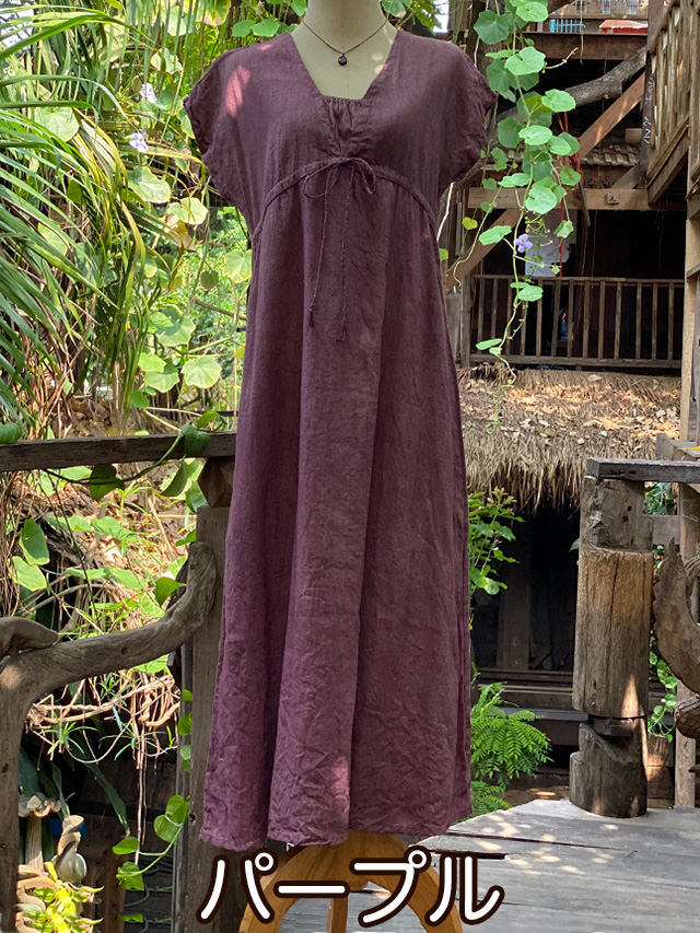 asana HEMP100% NEW 縄文ワンピース・草木染め【パヤカ オンライン
