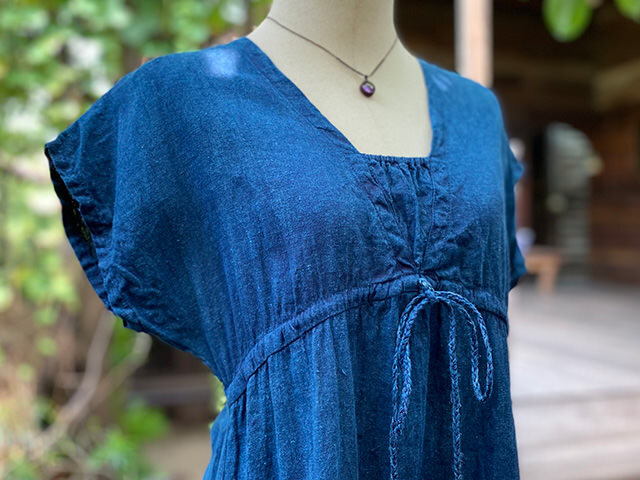 asana HEMP100% NEW 縄文ワンピース・草木染め