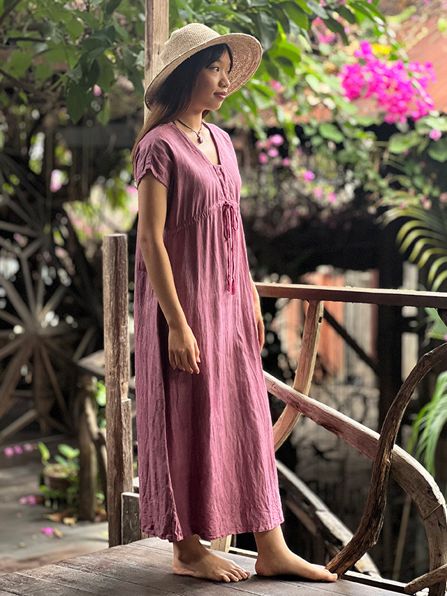 asana HEMP100% NEW 縄文ワンピース・草木染め【パヤカ オンライン  