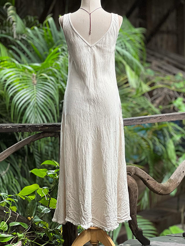 asana HEMP100% NEW バイアス ワンピース・きなり【パヤカ オンライン