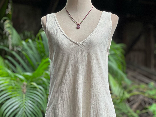 asana HEMP100% NEW バイアス ワンピース・きなり【パヤカ オンライン