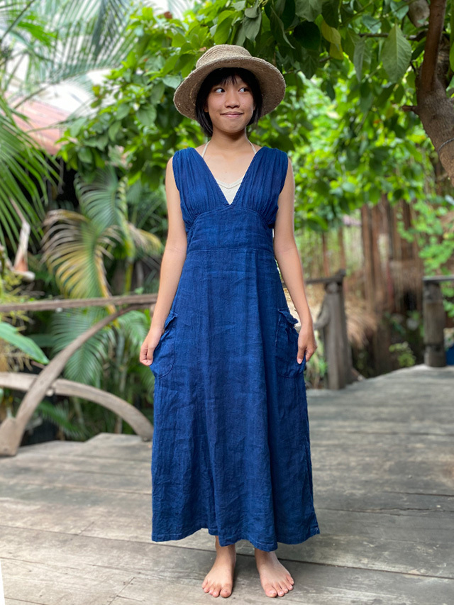 asana HEMP100% ポケット ワンピース・草木染め【パヤカ オンライン