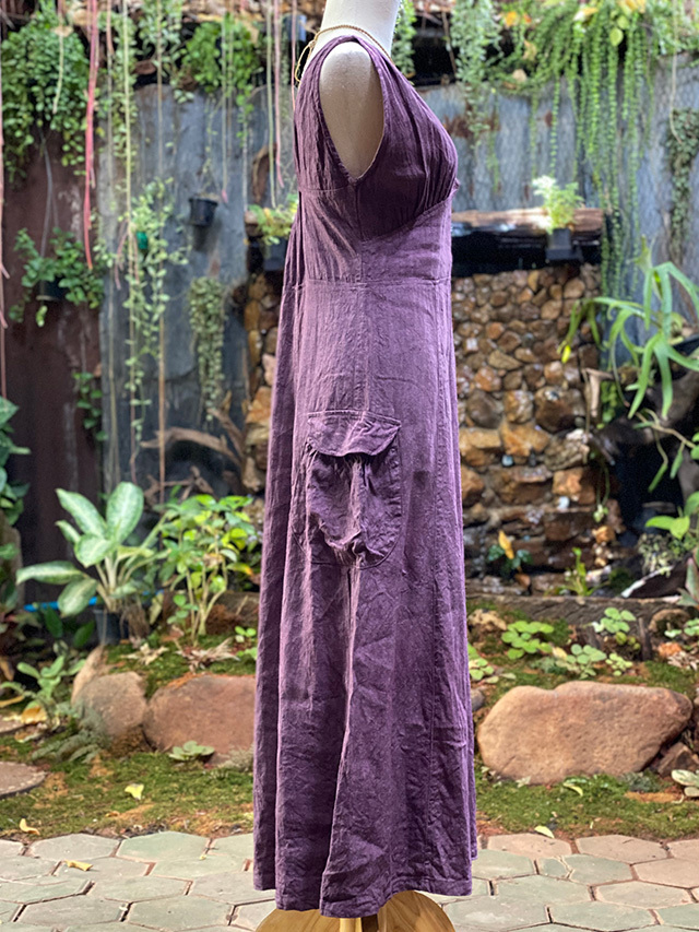 asana HEMP100% ポケット ワンピース・草木染め【パヤカ オンライン