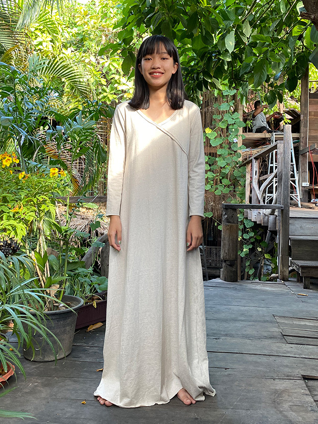 ヌニテパコットンロングワンピース　S ヌニテパコットンロングワンピース S