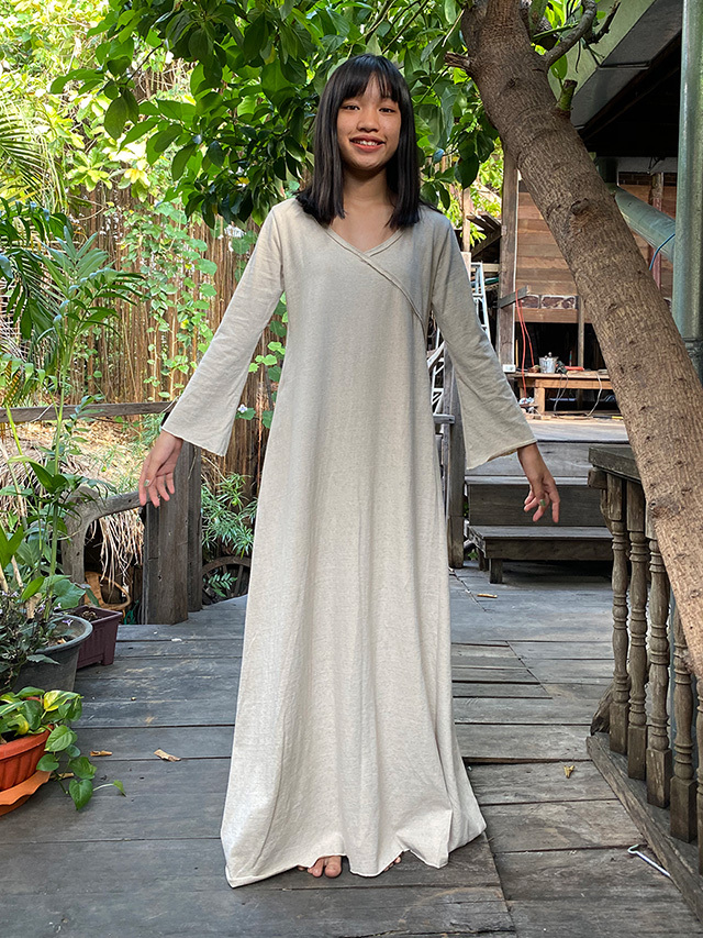 asana カシュクール風 ロングワンピース・きなり【パヤカ オンライン  