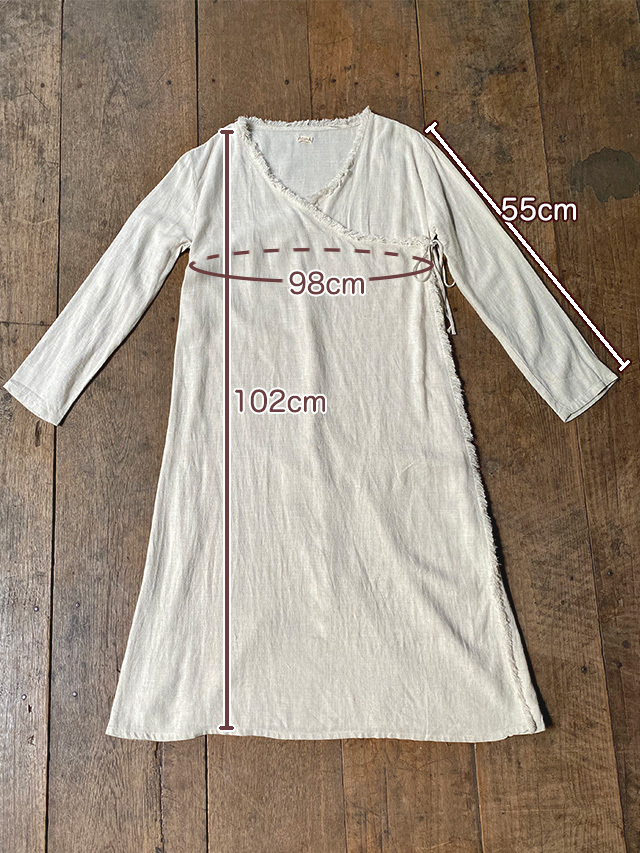 asana HEMP100% テロテロ フリンジ カシュクール カーディガン・きなり