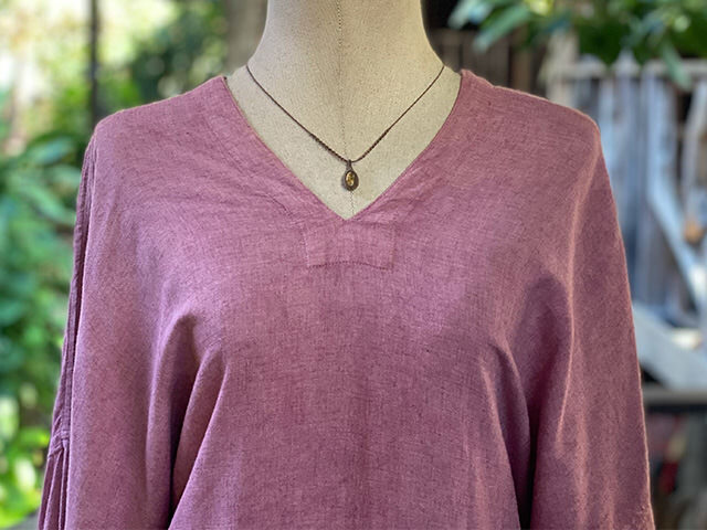 asana HEMP100% テロテロ 貫頭衣 ワンピース・草木染め