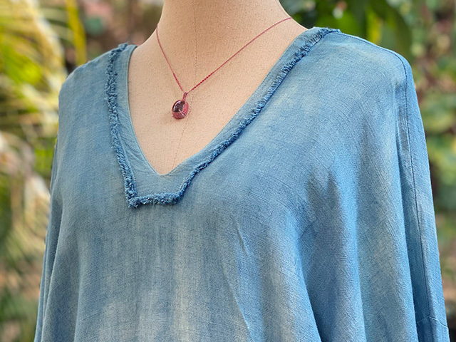 asana HEMP100% テロテロ 貫頭衣 ワンピース・草木染め