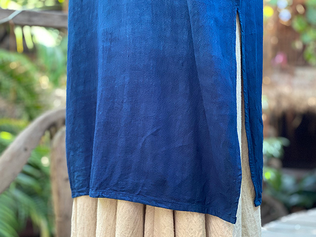 asana HEMP100% テロテロ 貫頭衣 ワンピース・草木染め