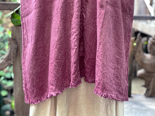 asana HEMP100% 貫頭衣 チュニック・草木染め