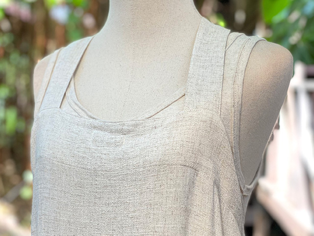 asana HEMP100%  エプロン・きなり