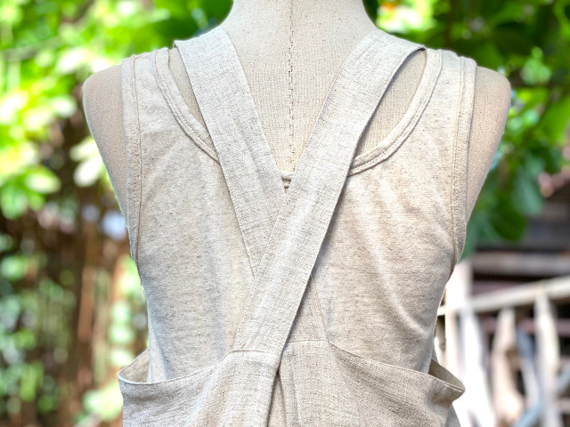 asana HEMP100%  エプロン・きなり