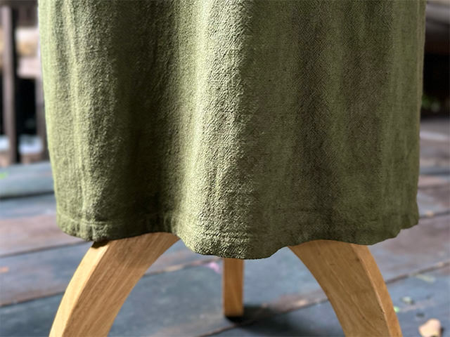 asana HEMP100% やわらか 帯付き ワンピース・草木染め