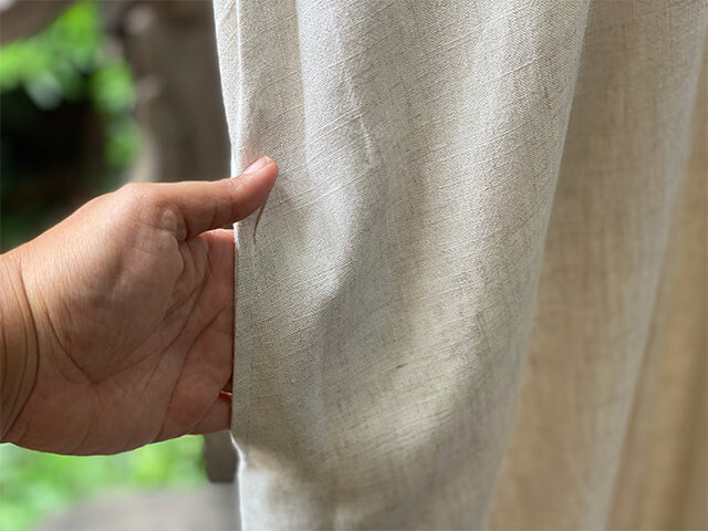 asana HEMP100% テロテロ 貫頭衣 ロング ワンピース・きなり