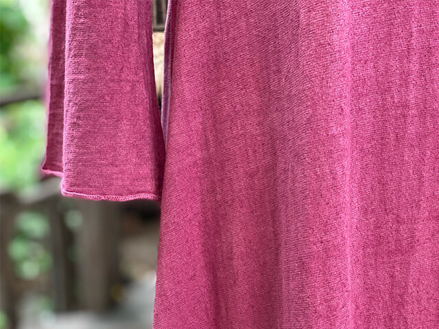 sana ヘンプコットン 厚手 NEW カシュクール風 ロング ワンピース・草木染め