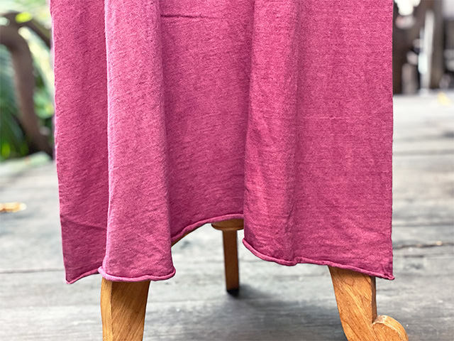 sana ヘンプコットン 厚手 NEW カシュクール風 ロング ワンピース・草木染め