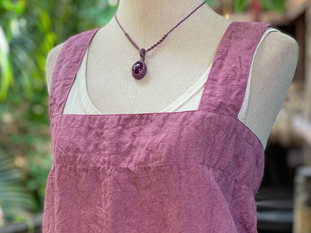 asana HEMP100% 厚手 エプロン・草木染め