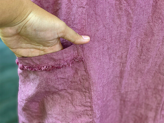 asana HEMP100% 厚手 エプロン・草木染め