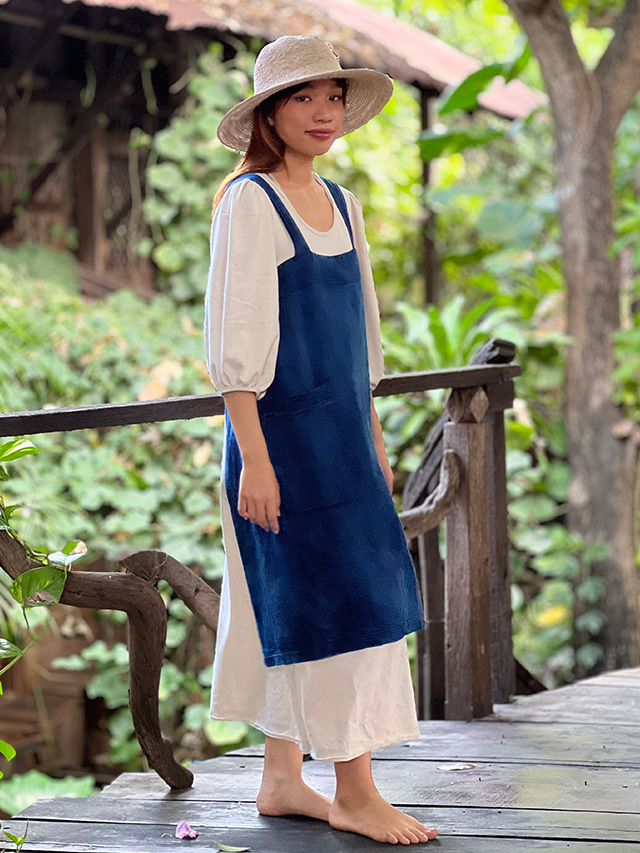 asana HEMP100% 厚手 エプロン・草木染め【パヤカ オンラインショップ】