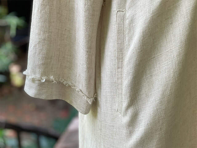 asana HEMP100% テロテロ ゆったり ロング カーディガン・きなり