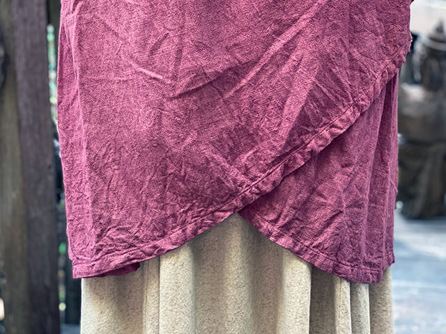 asana HEMP100% テロテロ ゆったり ロング カーディガン・草木染め