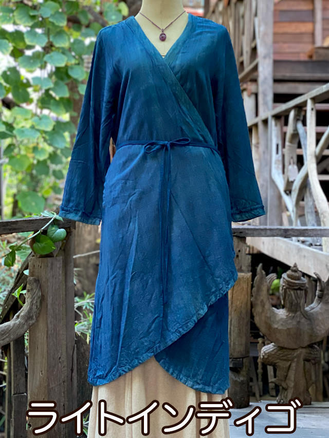 asana HEMP100% テロテロ ゆったり ロング カーディガン・草木染め