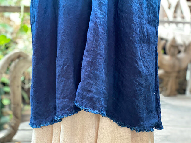 asana HEMP100% 貫頭衣 チュニック・草木染めグラデーション