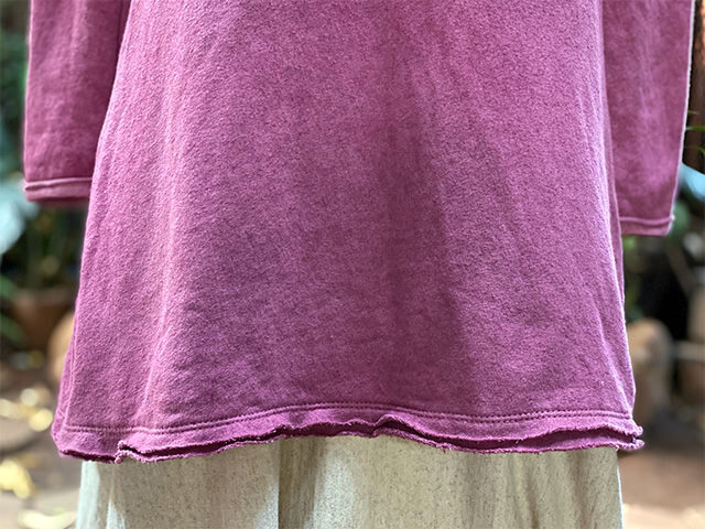 asana ヘンプコットン スウェット あったか チュニック・草木染め