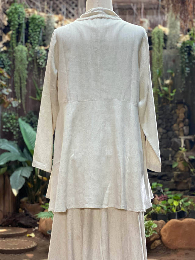 asana HEMP100% テロテロ NEW 麻女カーディガン・きなり【パヤカ  