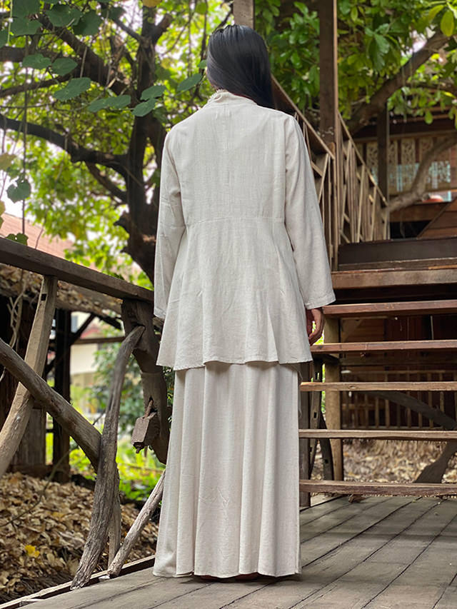 asana HEMP100% テロテロ NEW 麻女カーディガン・きなり【パヤカ  