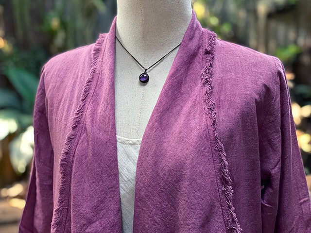 asana HEMP100% テロテロ NEW 麻女カーディガン・草木染め