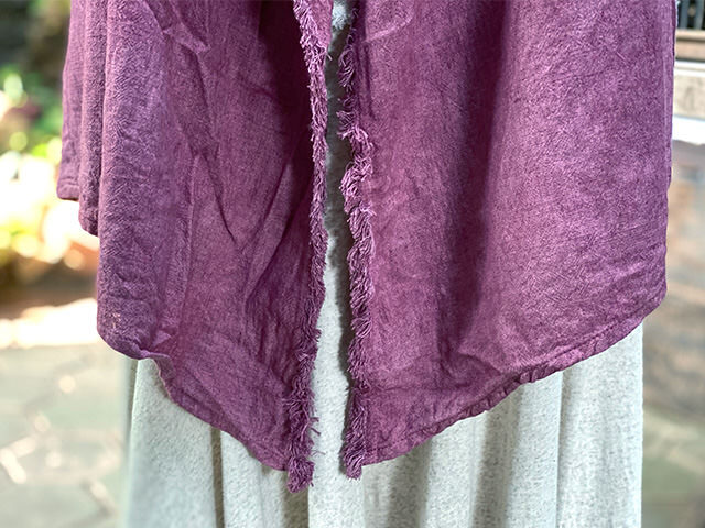 asana HEMP100% テロテロ NEW 麻女カーディガン・草木染め