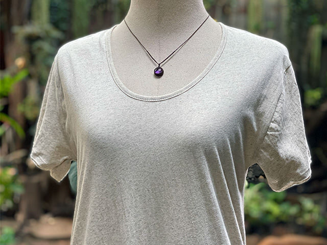 asana ヘンプコットン 薄手 半袖 ロング ワンピース・きなり